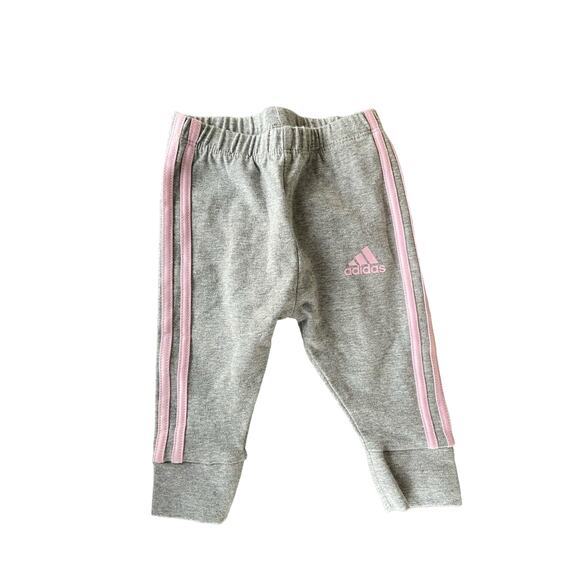 Adidas Jogger Set Infant Pink/Gray Girls 6mos NWT‎ - Picture 2 of 8